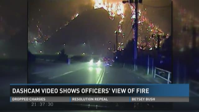 VIDEO: Dashcam video shows officers' view of Sevier County fires